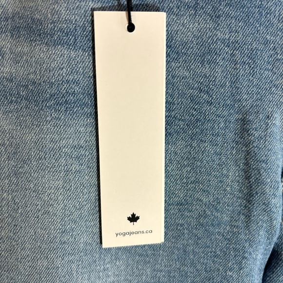 YOGA JEANS Sz 32 Jeans Button Fly Mid-Wash Mom Or Boyfriend Style NEW WITH TAGS - Picture 4 of 12